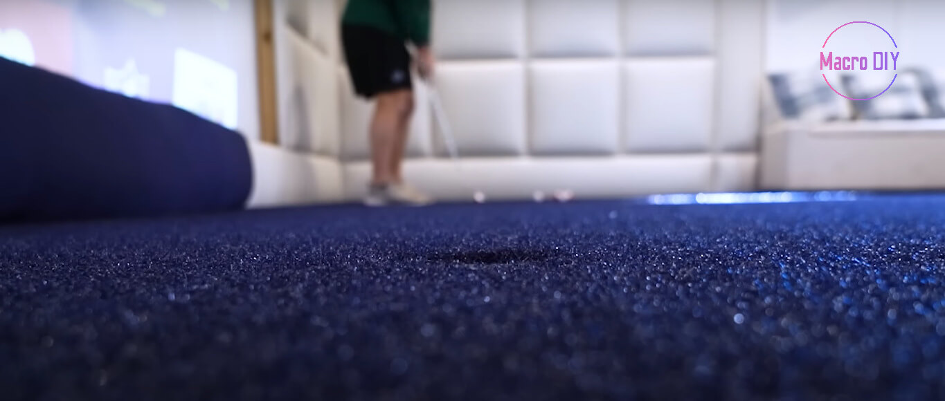 diy indoor golf simulator flooring